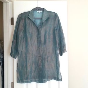 Connie Roberson blouse size S, silk/linen